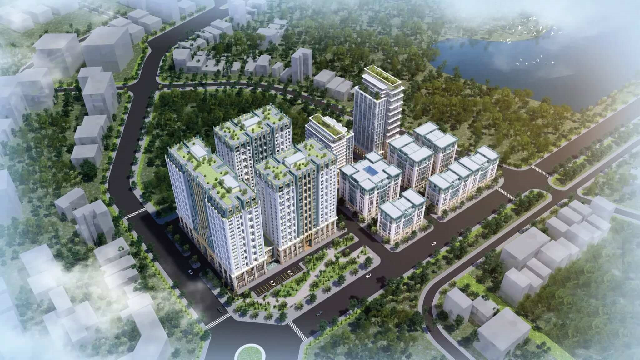 Phối cảnh dự án D'diamant Bleu Việt Hưng.