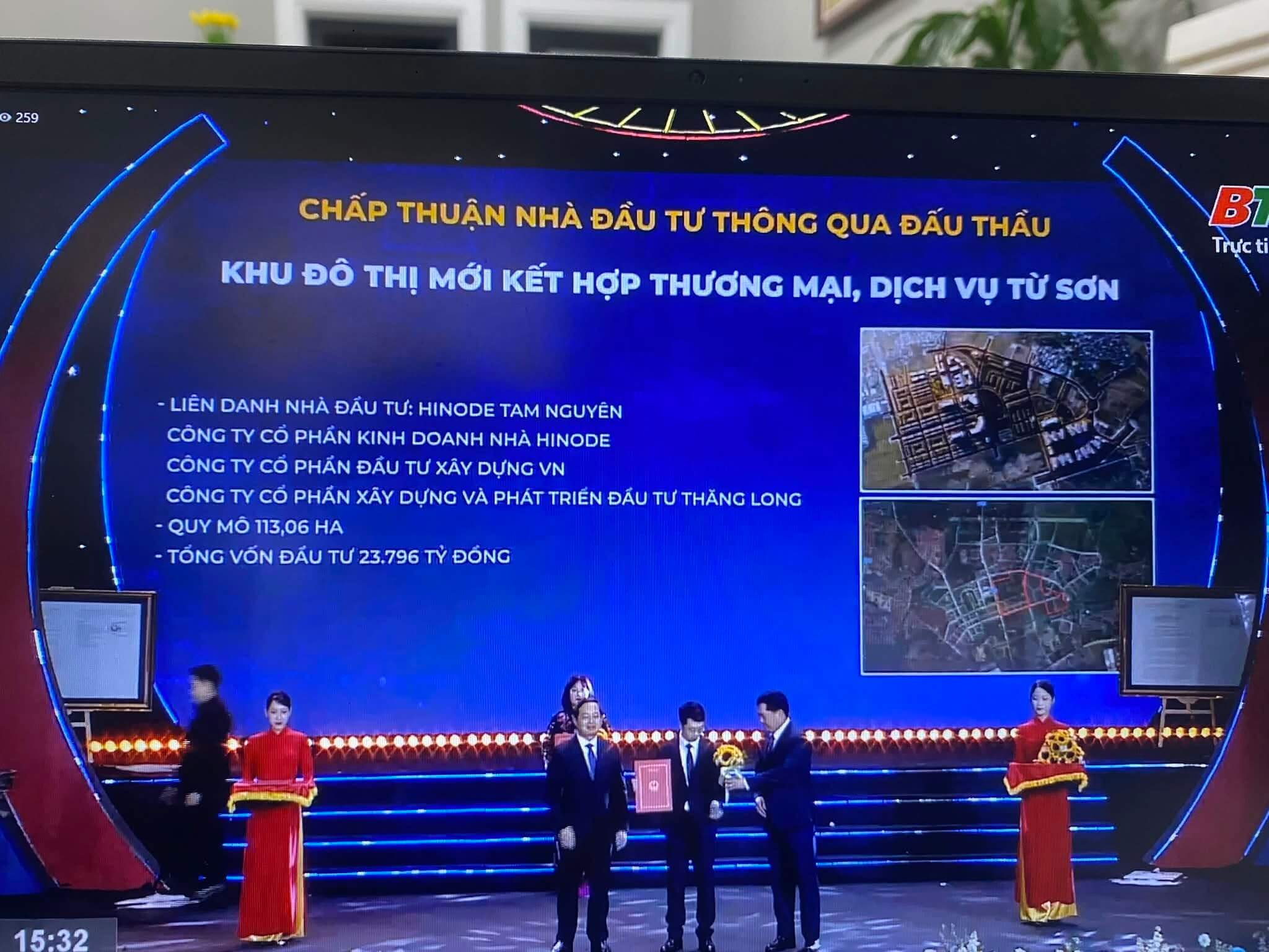 Lễ trao chứng nhận đầu tư cho dự án Hinode Từ Sơn Bắc Ninh.